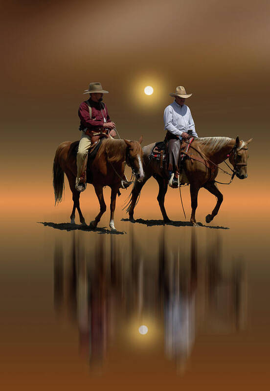 Cowboys Art Print featuring the photograph 1368 by Peter Holme III