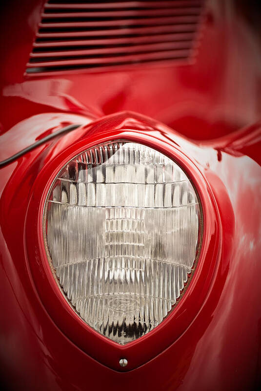 Ford Art Print featuring the photograph 1937 Ford Headlight Detail by Onyonet Photo Studios