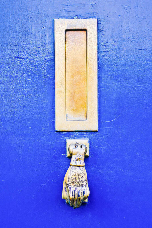 Address Art Print featuring the photograph Blue door #21 by Tom Gowanlock