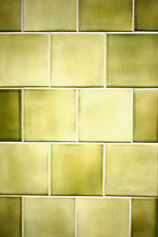 Architectural Art Print featuring the photograph Green tiles #4 by Tom Gowanlock