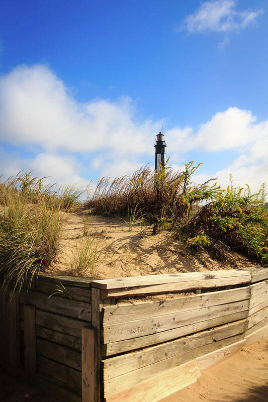 Cape Henry Lighthouse Art Print featuring the photograph A Beacon in the Sand by Joni Eskridge