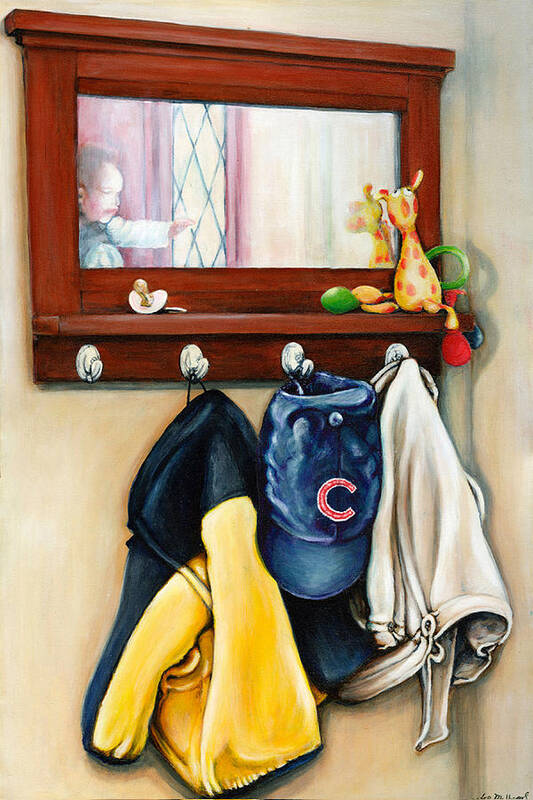 Toys Art Print featuring the painting A Grandsons Prized Possessions Cubs by Leo Malboeuf