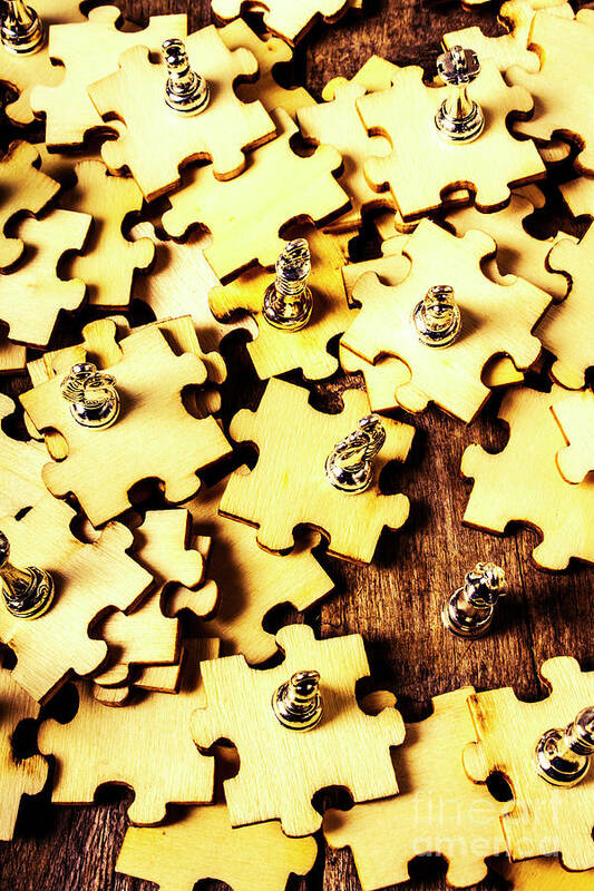 Strategy Art Print featuring the photograph A jigsaw in conquest by Jorgo Photography