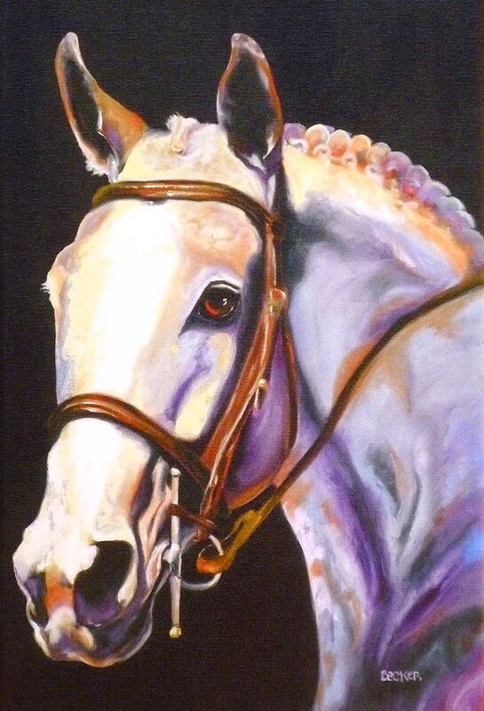 Thoroughbred Art Print featuring the painting A Little Night Music by Susan A Becker