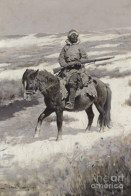 A Manchurian Bandit Art Print featuring the painting A Manchurian Bandit by Frederic Remington