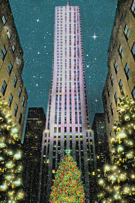 Rockefeller Center Art Print featuring the photograph A Rocking Christmas by Diana Angstadt