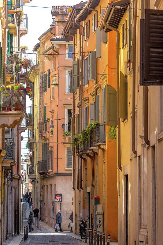 Old Art Print featuring the photograph A Street in Verona by W Chris Fooshee