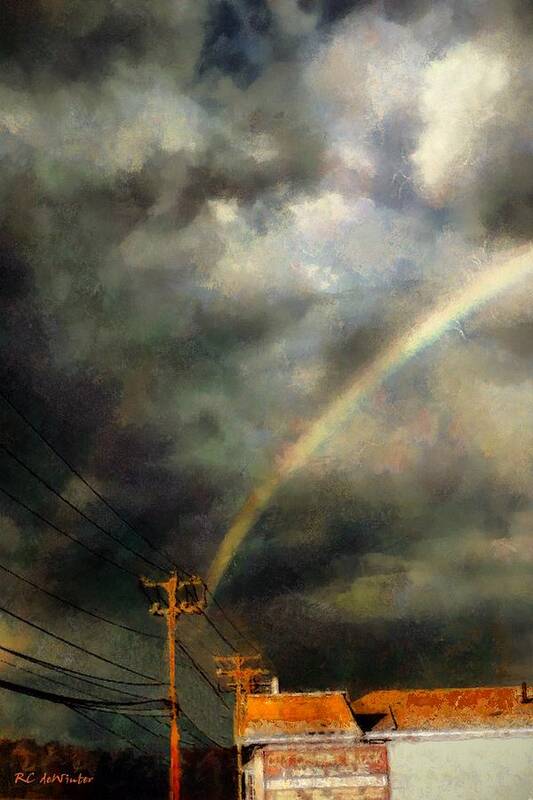 Rainbow Art Print featuring the painting After the Storm by RC DeWinter