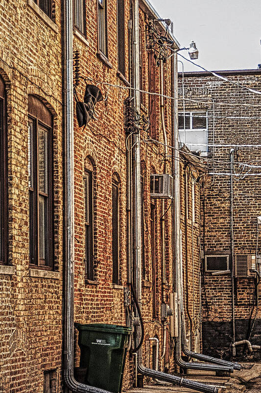 Alley Art Print featuring the photograph Alley Woodstock Illinois by Roger Passman
