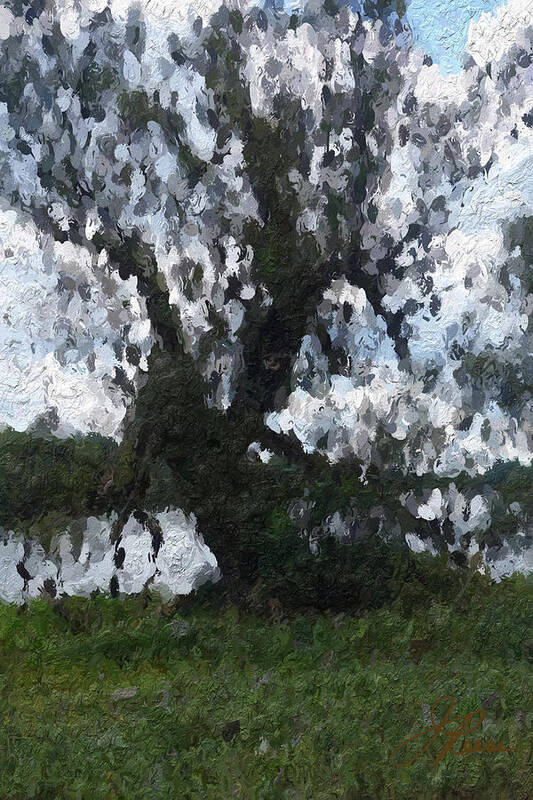 Landscape Painting Art Print featuring the painting Ancient Tree by Joan Reese