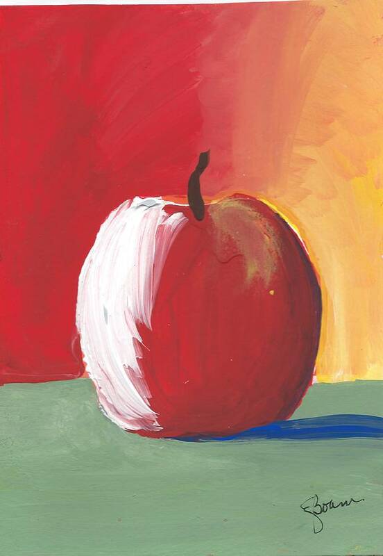 Abstract Apple Art Print featuring the painting Apple 12 by Elise Boam