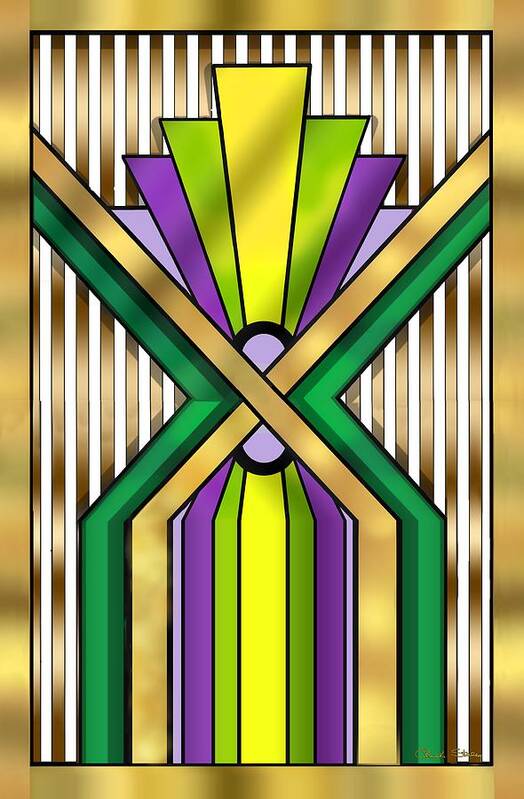 Art Deco 14 B Transparent Art Print featuring the digital art Art Deco 14 B by Chuck Staley