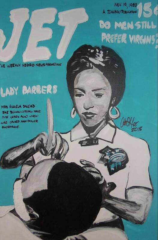 Jet Magazine Art Print featuring the painting Barber Shortage by Antonio Moore