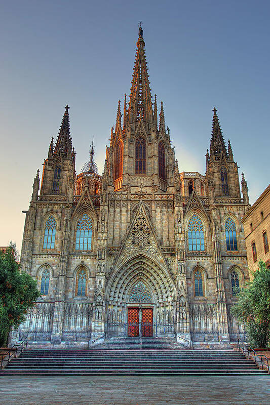 Barcelona Art Print featuring the photograph Barcelona Cathedral by Peter Kennett