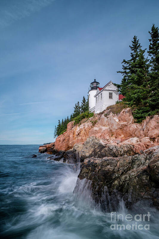 Bass Harbor Art Print featuring the photograph Bass Harbor Head Light by Nando Lardi