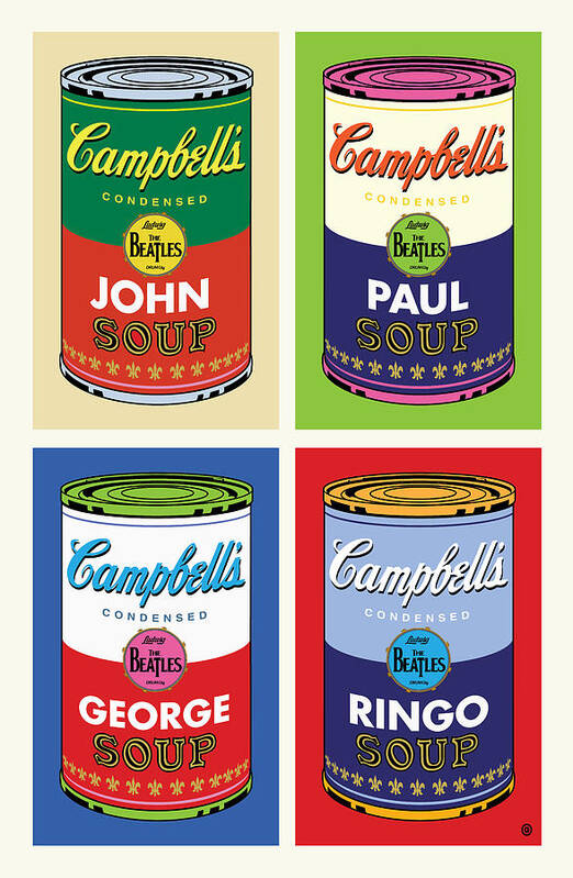 Digital Art Print featuring the digital art Beatles Soup by Gary Grayson