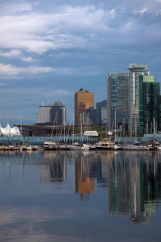 Alex Lyubar Art Print featuring the photograph Beautiful View of Vancouver skyline by Alex Lyubar