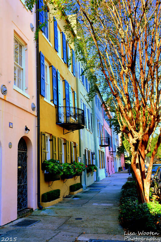 Rainbow Row Art Print featuring the photograph Beauty In Colors by Lisa Wooten