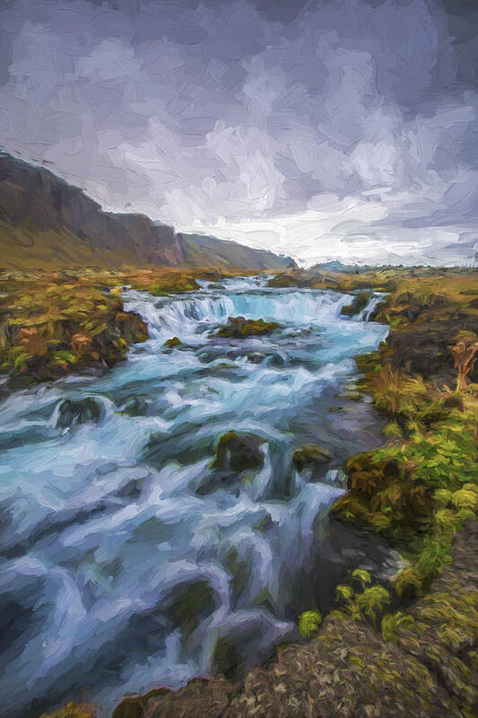 Iceland Art Print featuring the digital art Behind the Rain II by Jon Glaser