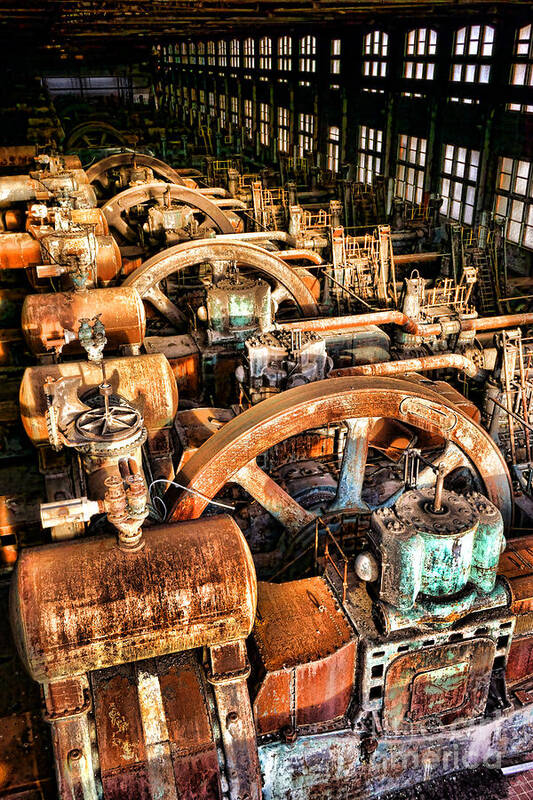 Bethlehem Art Print featuring the photograph Bethlehem Steel Blower House by Olivier Le Queinec