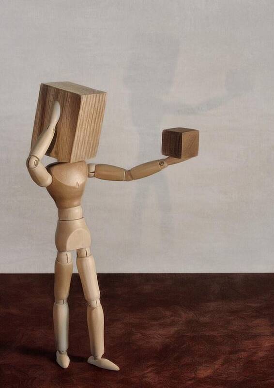 Wood Art Print featuring the photograph Blockhead by Mark Fuller