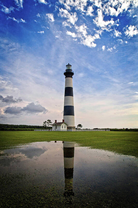 Nc Art Print featuring the photograph Bodie Island Lighthouse by Alan Raasch