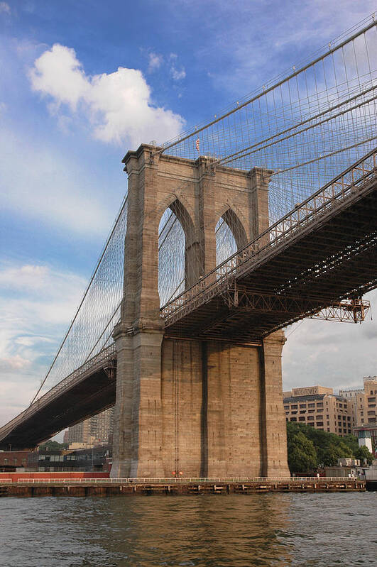 Brooklyn Bridge Art Print featuring the photograph Brooklyn Bridge - Eastbound by Frank Mari