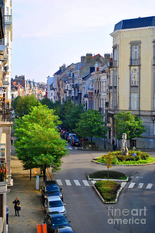 Brussels Art Print featuring the photograph Brussels Row by Jost Houk