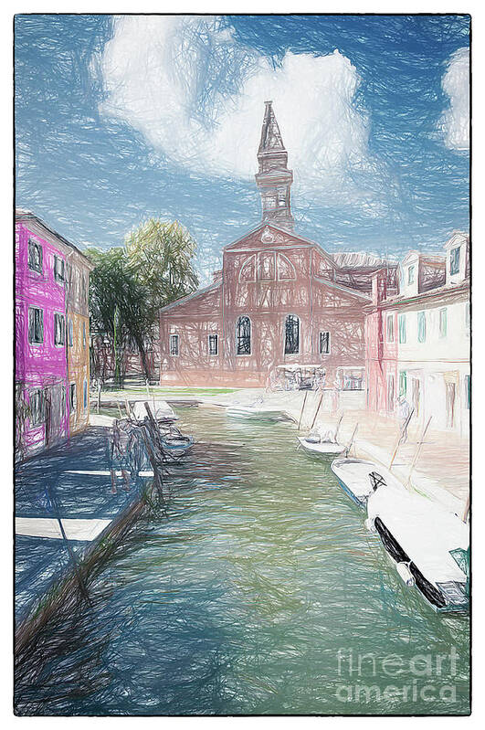 Art Print featuring the photograph Burano Sketch I by Jack Torcello