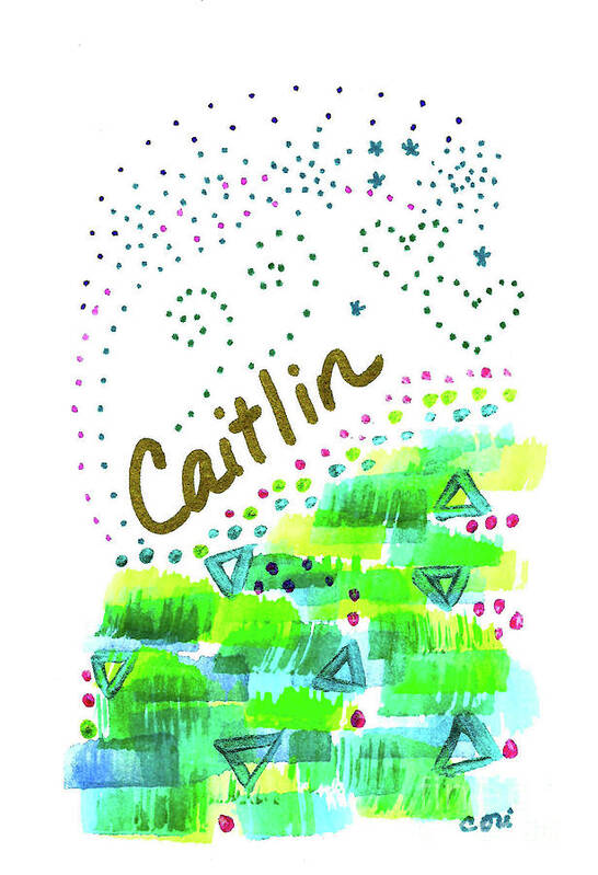 Personalize Art Print featuring the painting Caitlin by Corinne Carroll