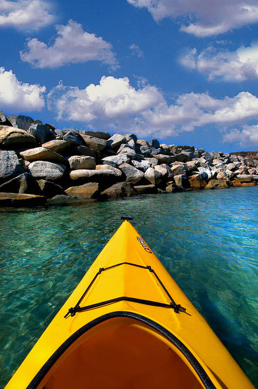 Ocean Kayak. Kayak. Water Art Print featuring the photograph Calm Waters by Craig Incardone