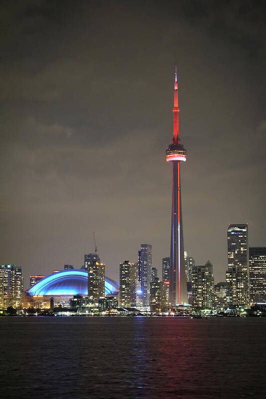 The Cn Tower Is The Biggest Landmark In Toronto Art Print featuring the photograph Toronto Skyline #1 by Nick Mares