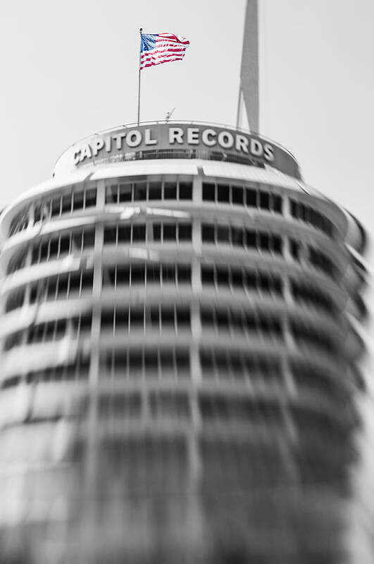 Capitol Records Art Print featuring the photograph Capitol Records building 18 by Micah May