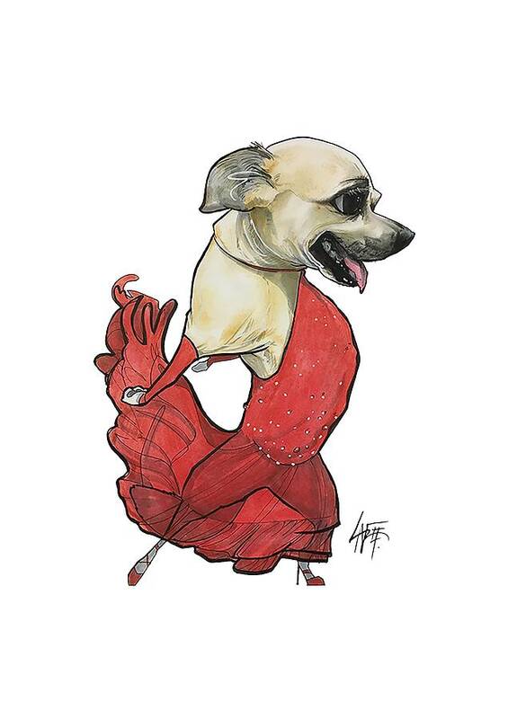 Chihuahua Art Print featuring the drawing Carrion by John LaFree