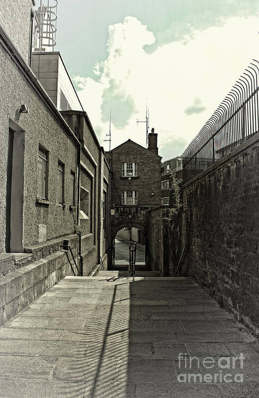 Ship Street Art Print featuring the photograph Castle Steps - Dublin by Doc Braham