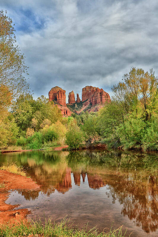 Cathedral Rock Art Print featuring the photograph Cathedral Entrances US by Tom Kelly