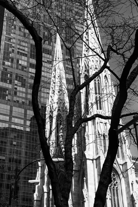 St. Patrick's Cathedral Art Print featuring the photograph Cathedral Spires by Jessica Jenney