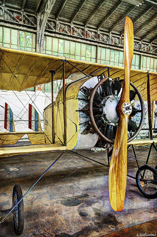 Caudron G3 Art Print featuring the photograph Caudron G3 Propeller and Cockpit - Vintage by Weston Westmoreland