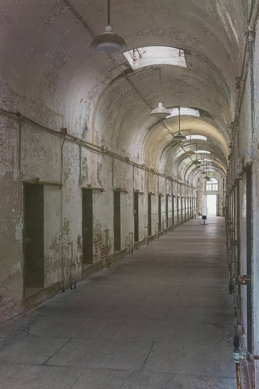 Eastern State Penitentiary Art Print featuring the photograph Cellblock Hallway by Tom Singleton