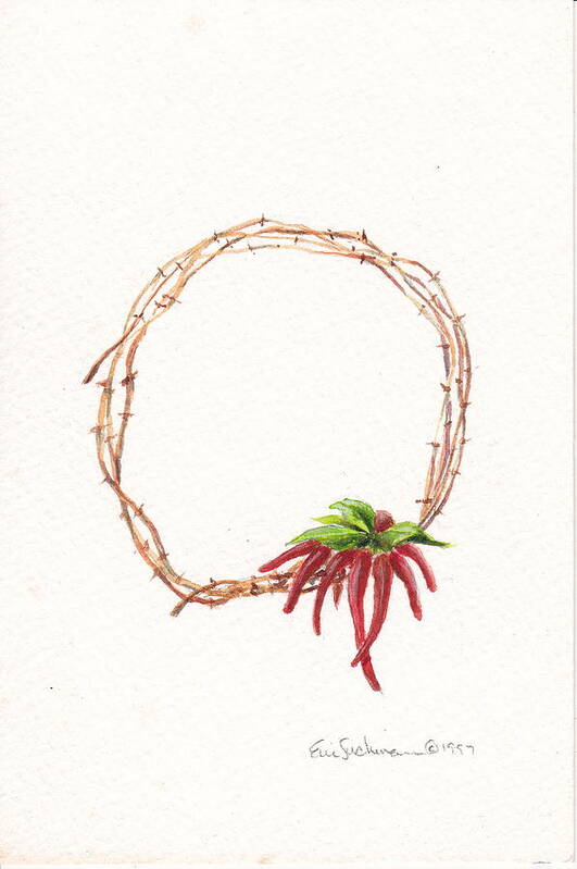 Chili's Art Print featuring the painting Chili Wreath by Eric Suchman