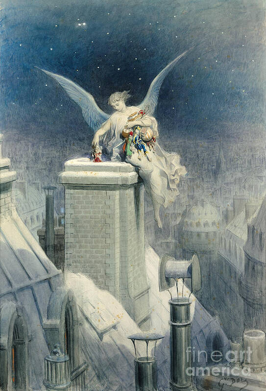 Christmas Art Print featuring the painting Christmas Eve by Gustave Dore