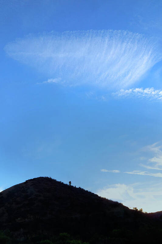 Cirrus Clouds Art Print featuring the photograph Cirrus Clouds and Blue Sky by Ram Vasudev