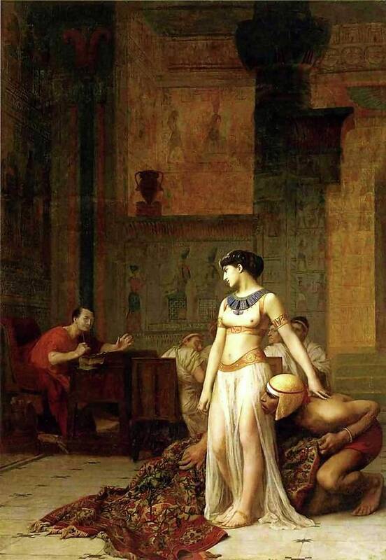 Cleopatra Art Print featuring the painting Cleopatra Before Caesar by Jean Leon Gerome