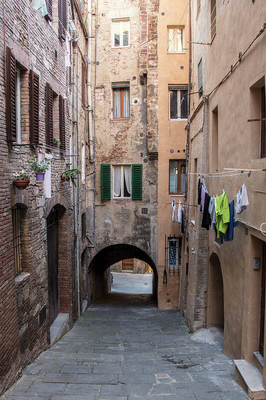 Canon Art Print featuring the photograph Clothes Line in Siena Italy by John McGraw