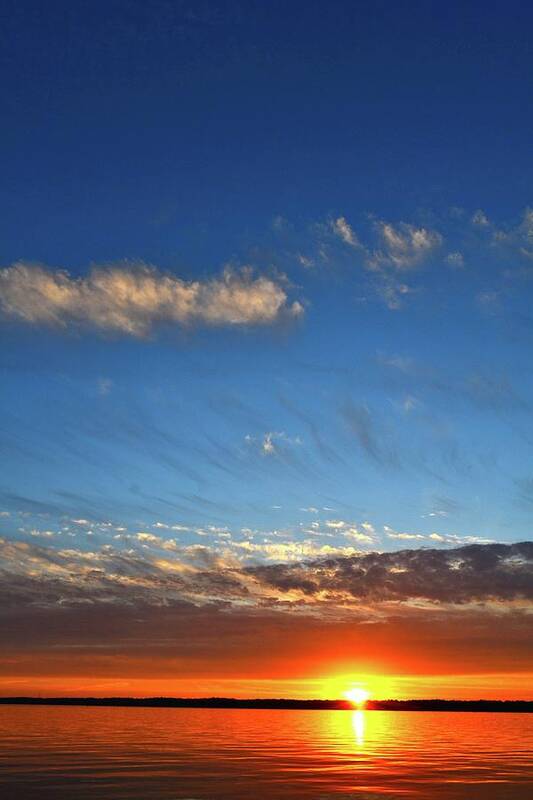 Abstract Art Print featuring the photograph Clouds At Sunset Two by Lyle Crump