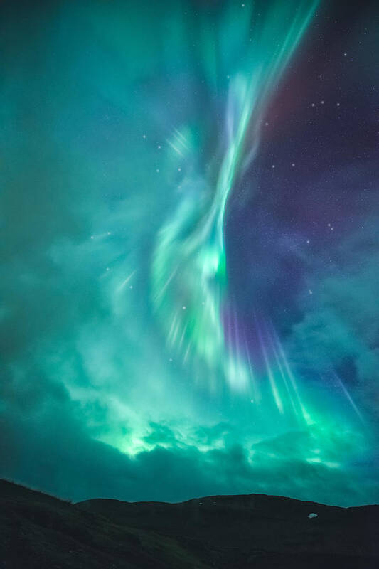 Clouds Art Print featuring the photograph Clouds vs Aurorae by Tor-Ivar Naess
