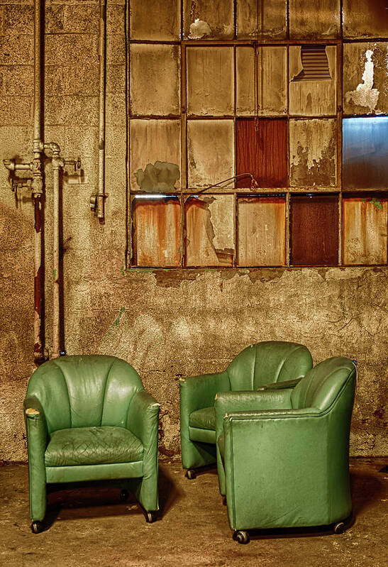 Chairs Art Print featuring the photograph Club Chairs by Ginger Stein