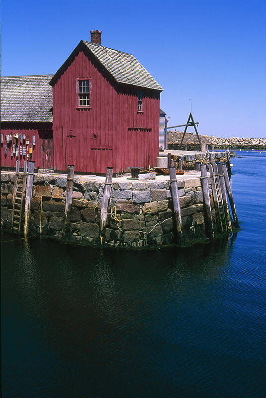 Landscape New England Rockport Motif Number 1 Art Print featuring the photograph Cnrf0506 by Henry Butz