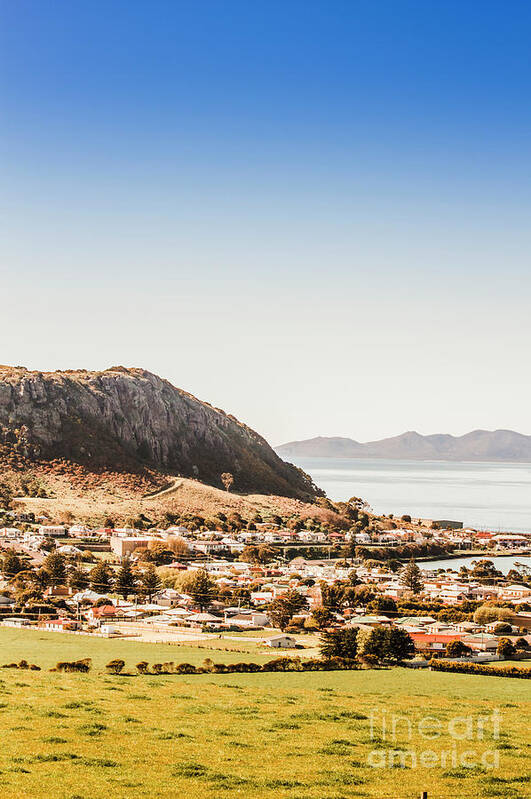 Seaside Art Print featuring the photograph Coastal Tasmanian town by Jorgo Photography