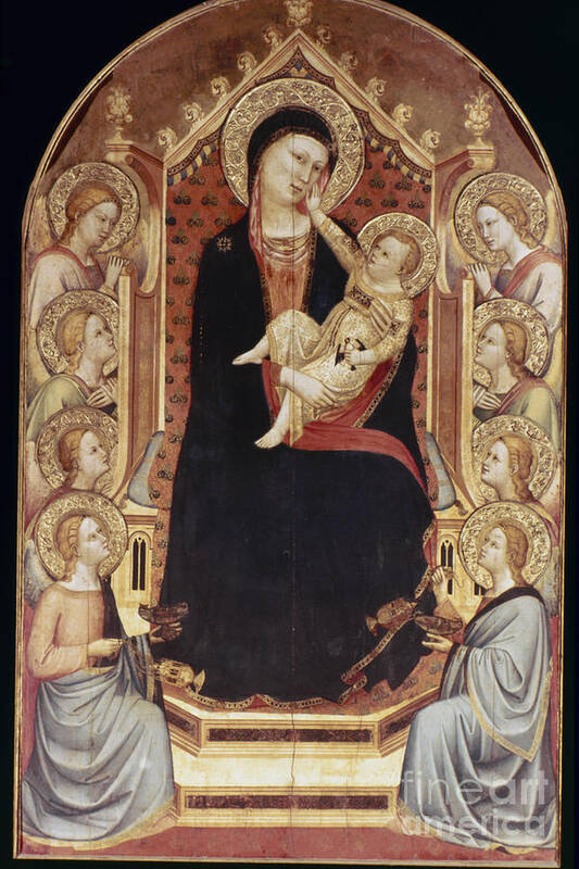 14th Century Art Print featuring the photograph Daddi: Madonna And Child by Granger